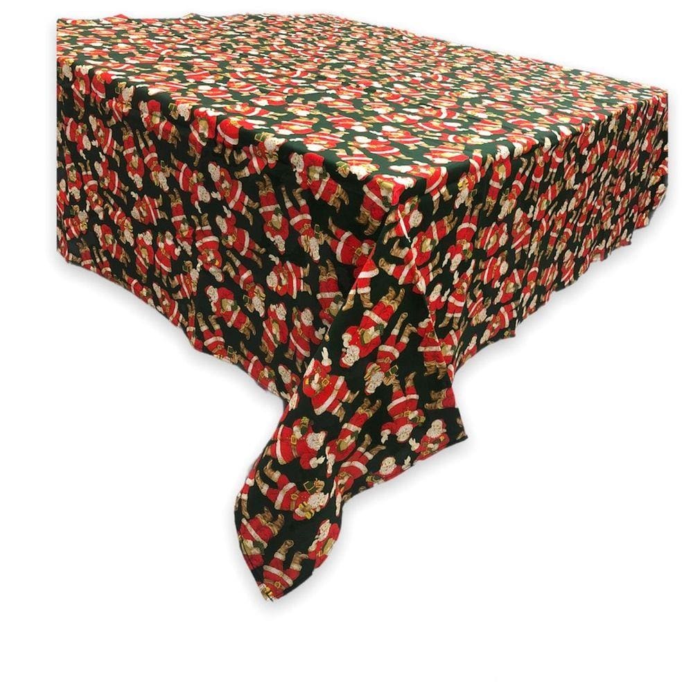 Toalha de Mesa de Natal Estampada Quadrada em Algodão 1,40m - Modelo 7