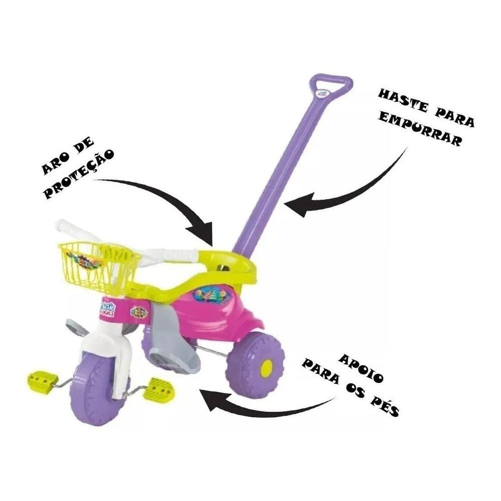 Triciclo Motoca Infantil Tico Tico Uni Love Com Luz - Magic Toys