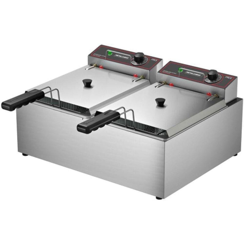Fritadeira 2 Cubas Elétrico 10 Litros Frce10 Metalcubas 127V
