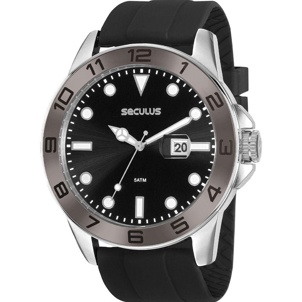 Relógio Masculino Seculus Analógico Preto 20882G0SVNU2