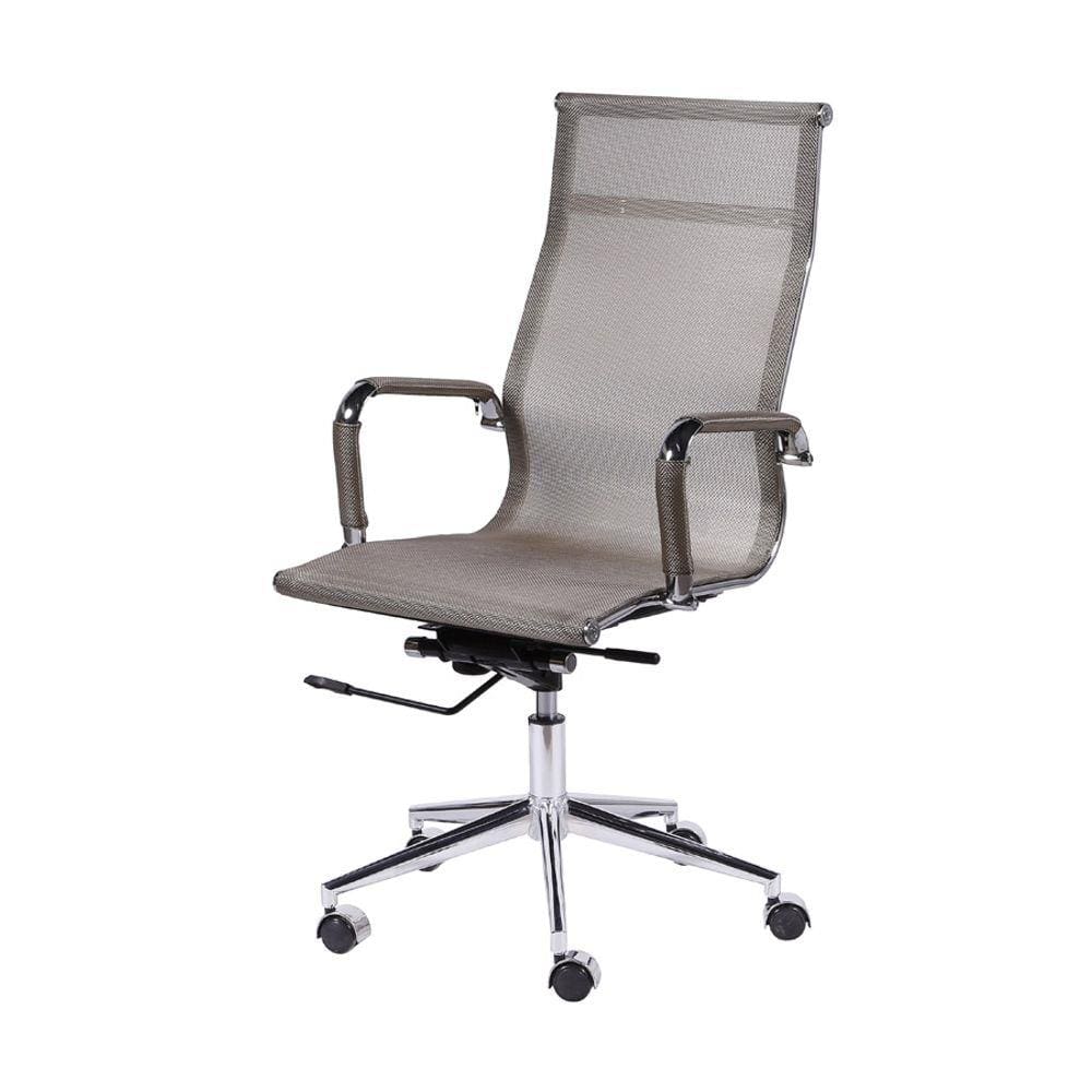 Cadeira Boxbit Eames Office Tela Alta Tela Cobre Base Rodízio Cromada