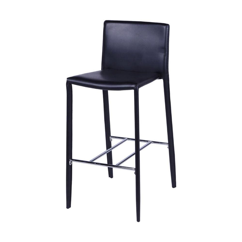 Banqueta Boxbit Glam Corino Preta Estrutura Metal