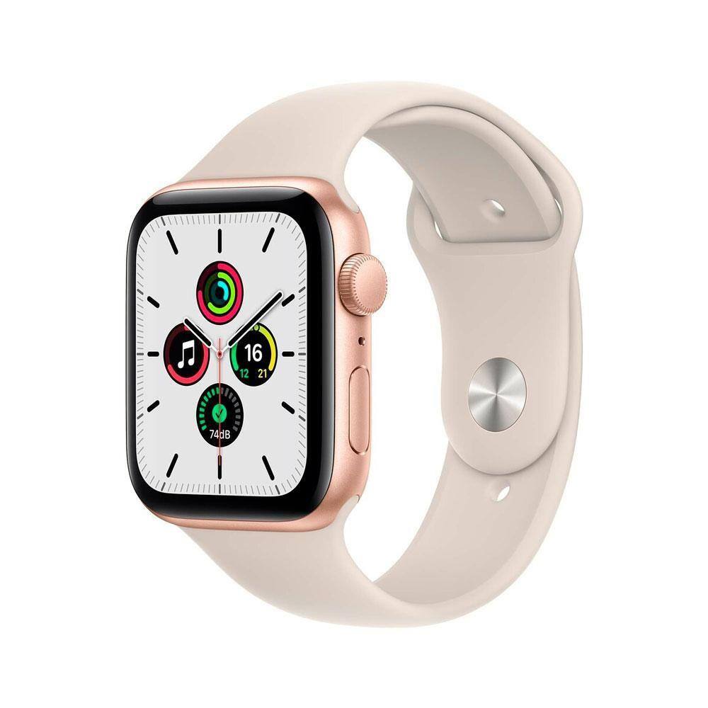 APPLE WATCH SE 44mm GPS - CAIXA CINZA ESPACIAL E PULSEIRA ESPORTIVA PRETA