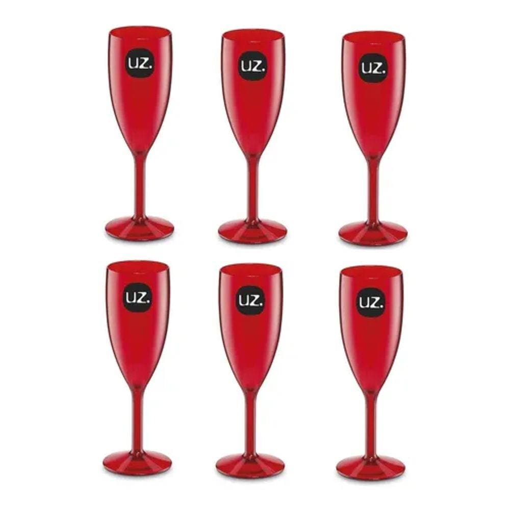 Kit 6 Taças Gold 300ml De Plastico Uz
