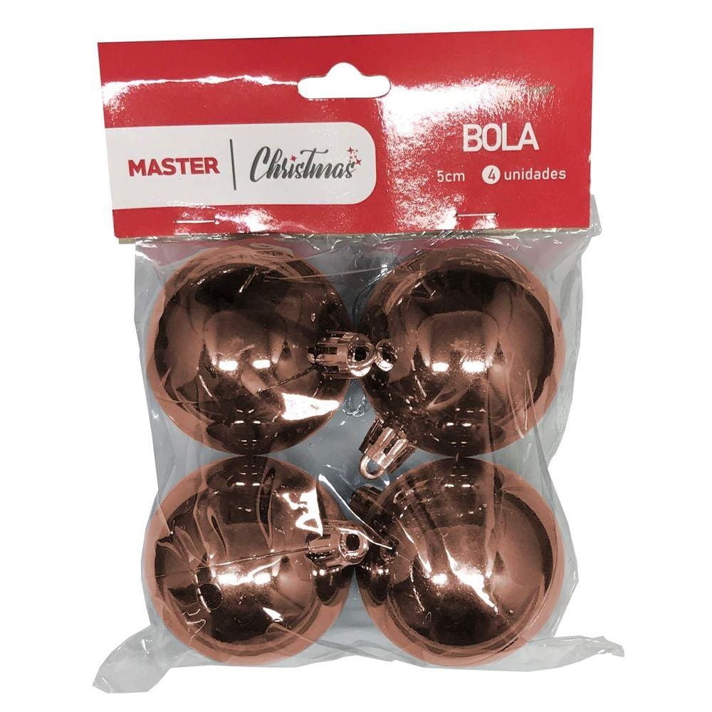 Bolas de Natal Lisa Rose Ø5cm c/4 Unidades