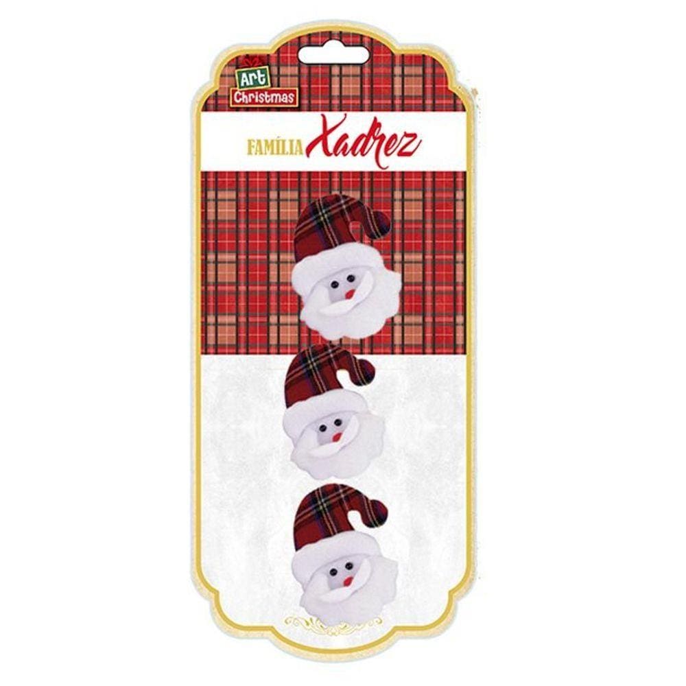 Enfeite Rosto Noel 3 peças