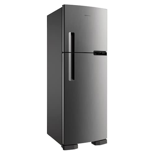 imagem-Refrigerador Brastemp BRM44HK Frost Free com Gavetão de Legumes Fresh Zone Inox - 375L - 110V
