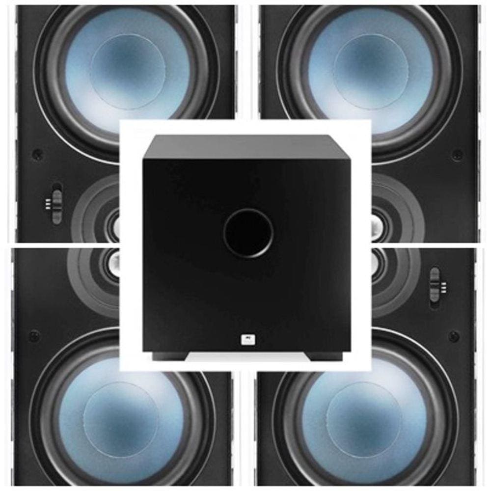 KIT HOME AAT 4.1 - ( 4 unid LR E100 + 1 sub Compact Cube 8 )