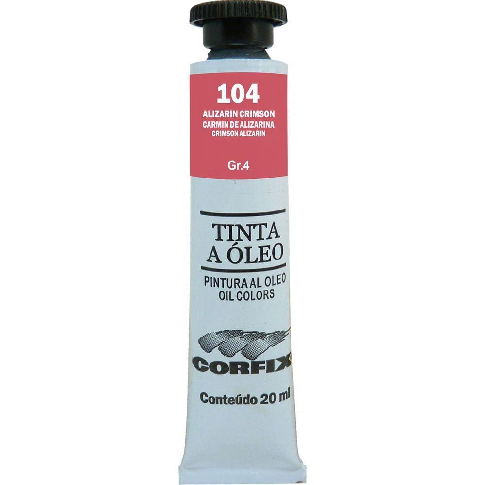 Tinta Óleo Corfix 20ml Cor Alizarin Crimson 104 Gr. 4