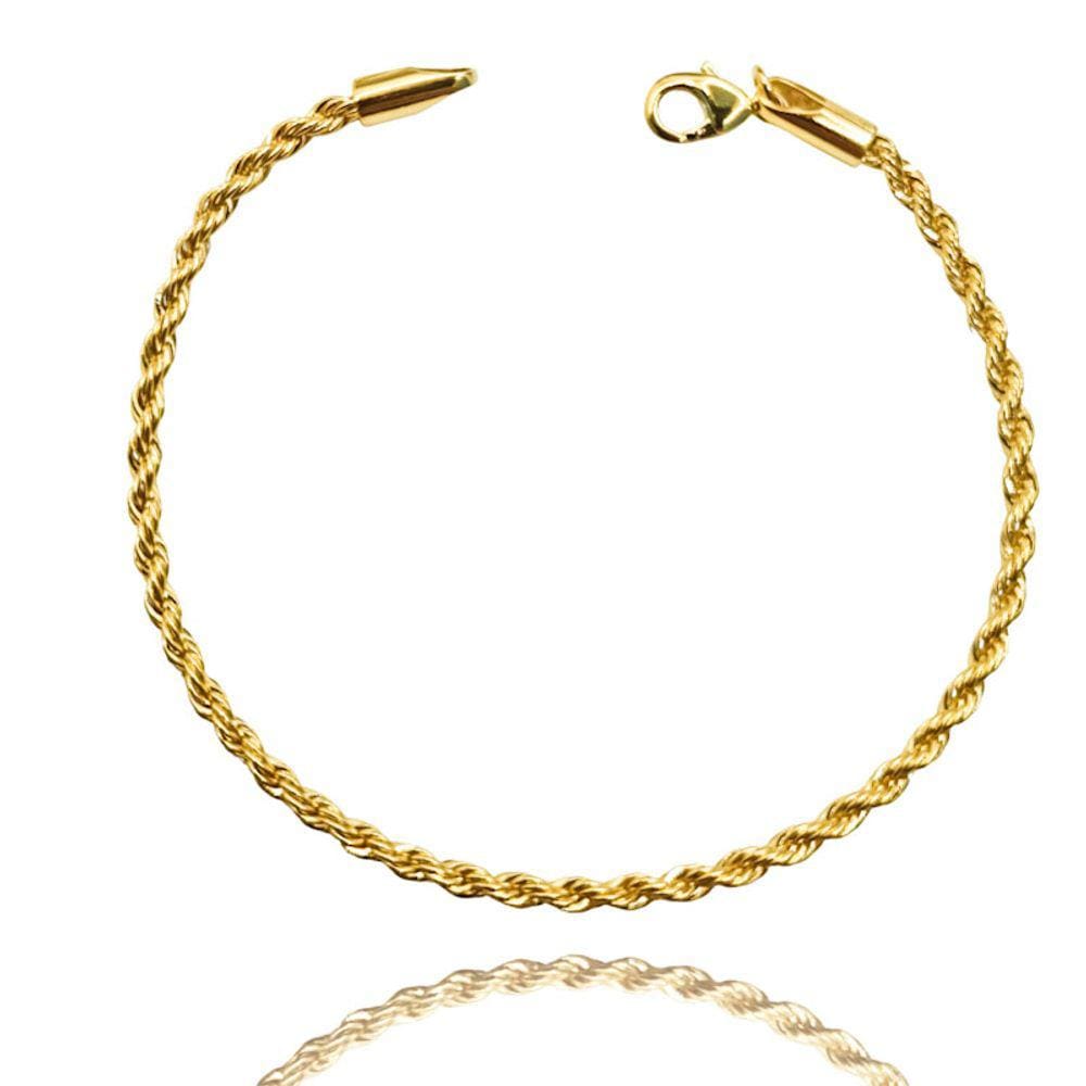 Pulseira Banhado A Ouro Corrente Cordão Baiano Anna Prado