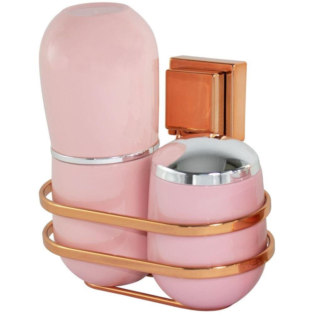 Suporte Porta Escova e Algodão com Fixação Ventosa