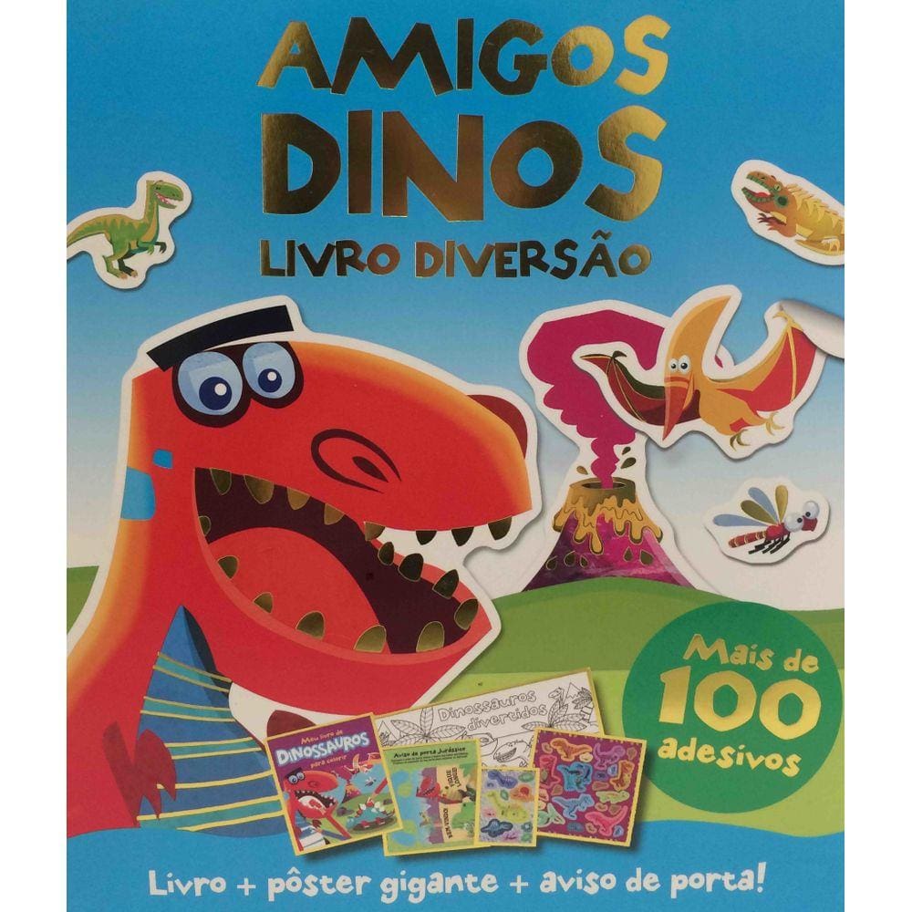 Livro Diversão: Amigos Dinos