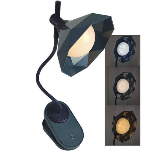 Luminaria de Mesa Com Garra Diamante Flexivel Touch Presilha Led 3