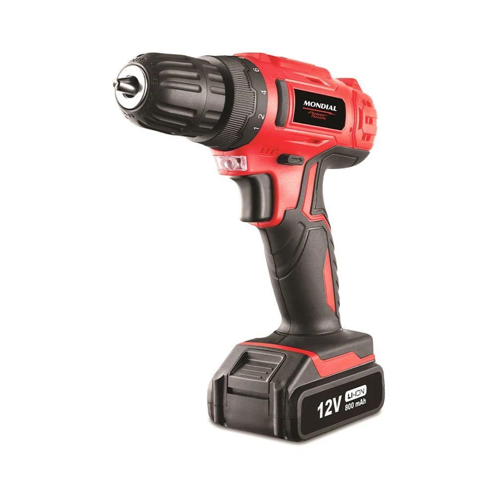Parafusadeira e Furadeira Mondial Power Tools Fpf-06m a Bateria com Maleta - Bivolt