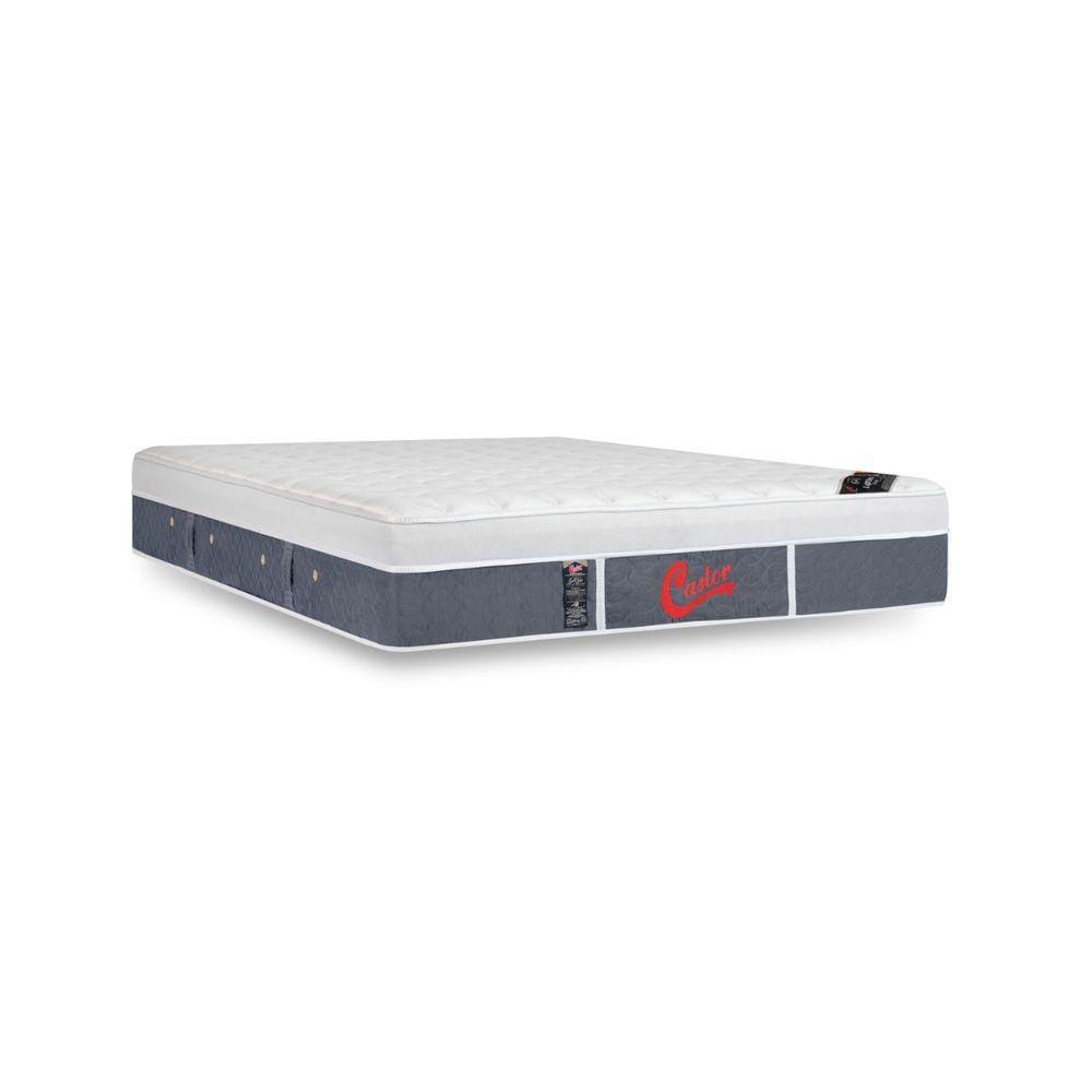 Colchão Castor Casal Plush Light Stress  One Face Pocket 138x188x34cm