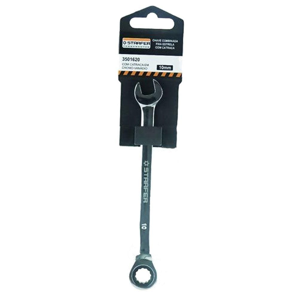 Chave Combinada 10mm com Catraca e Cabeça Fixa Starfer
