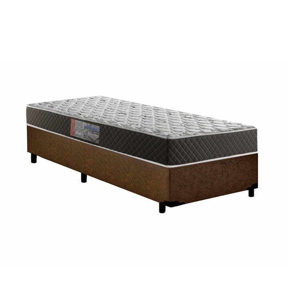 Cama Box Casal Colchão Mola Ensacada Acolchões + Box Suede 68x138x188