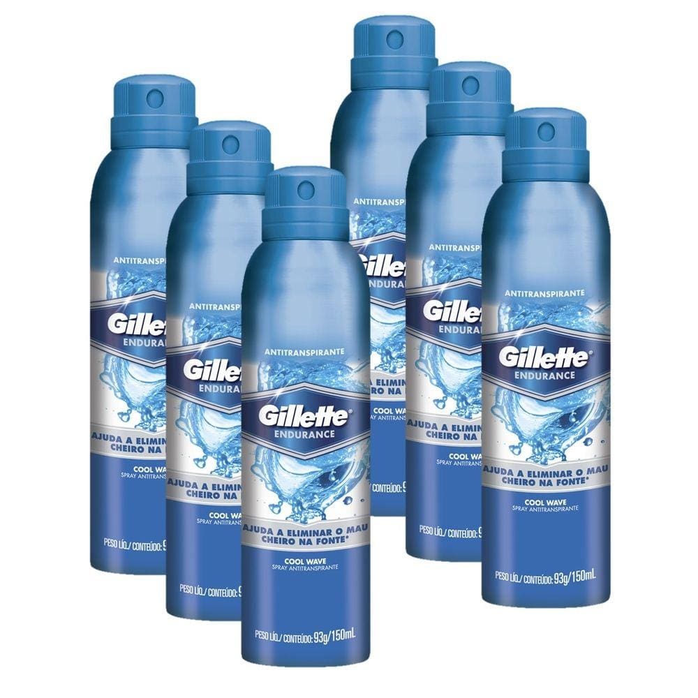 Kit 6 Desodorantes Cool Wave 93G