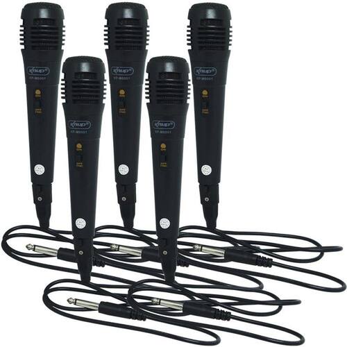 Kit 5 Microfones Dinâmico com Fio P10 Cabo 1 Metro para Karaokê e Caixa de Som Knup KP-M0001 Preto é boa?