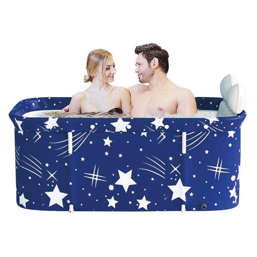 Banheira Ofurô Dobrável Portátil Retangular PVC Com Encosto Inflável Estrela VG+