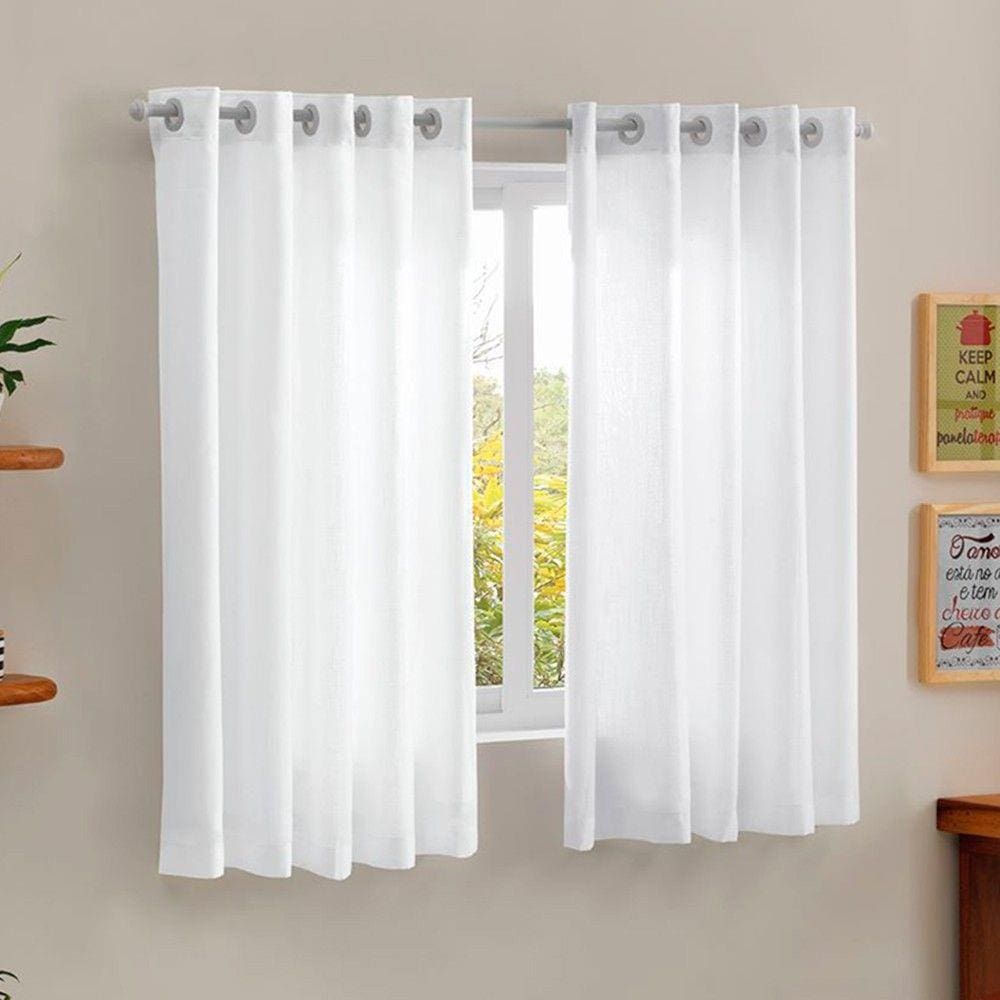 CORTINA BLACKOUT COM VUAL BRANCA CROMADA 3.00m x 1.70m