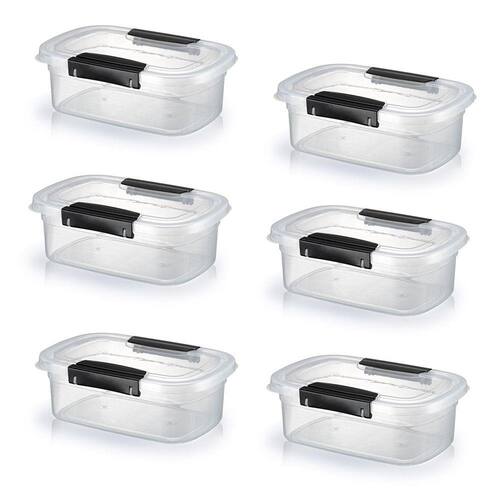 Conjunto De Pote C/ Tampa Trava 4 Litros - 6pçs - Plástico Menor preço em Conjunto De Pote C/ Tampa Trava 4 Litros - 6pçs - Plástico
