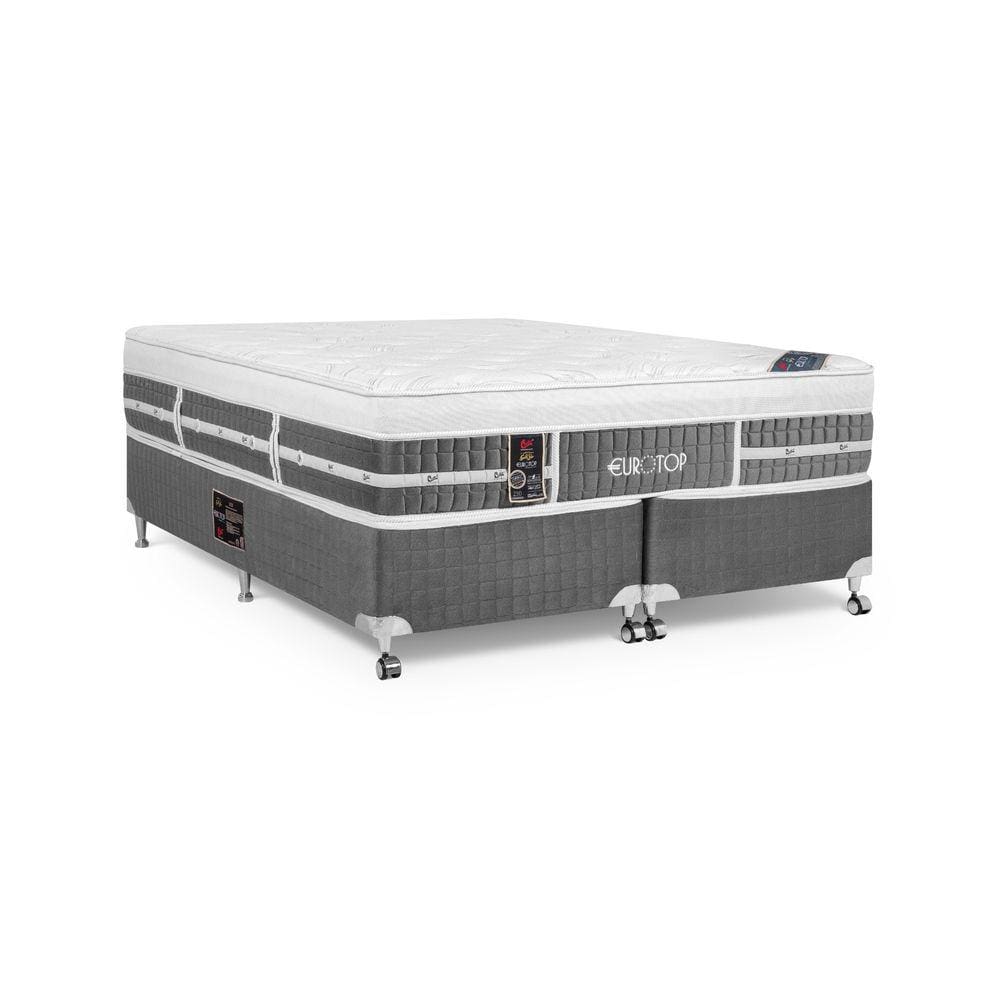 Cama Box + Colchão Castor King Eurotop Summer & Winter One Face Pocket 193x203x61cm