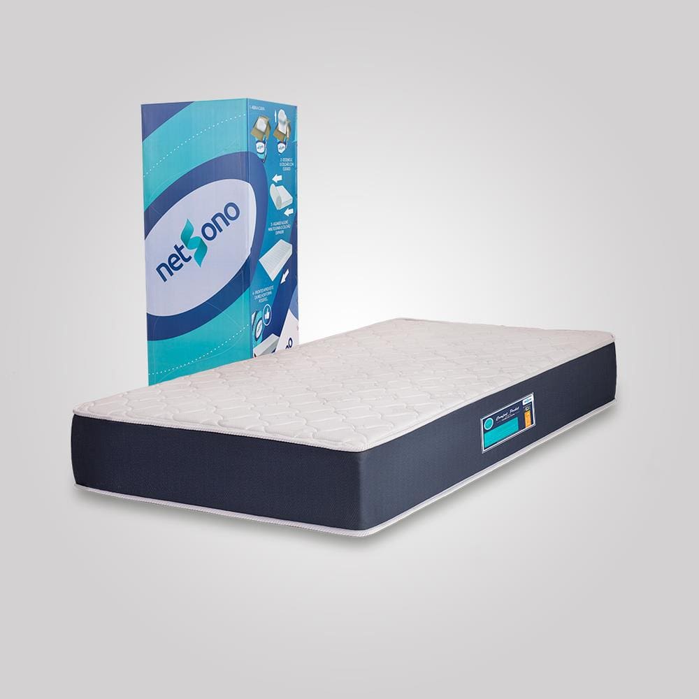 Colchão Netsono Solteiro na Caixa Comfort Double Face Pocket 100x200x25cm