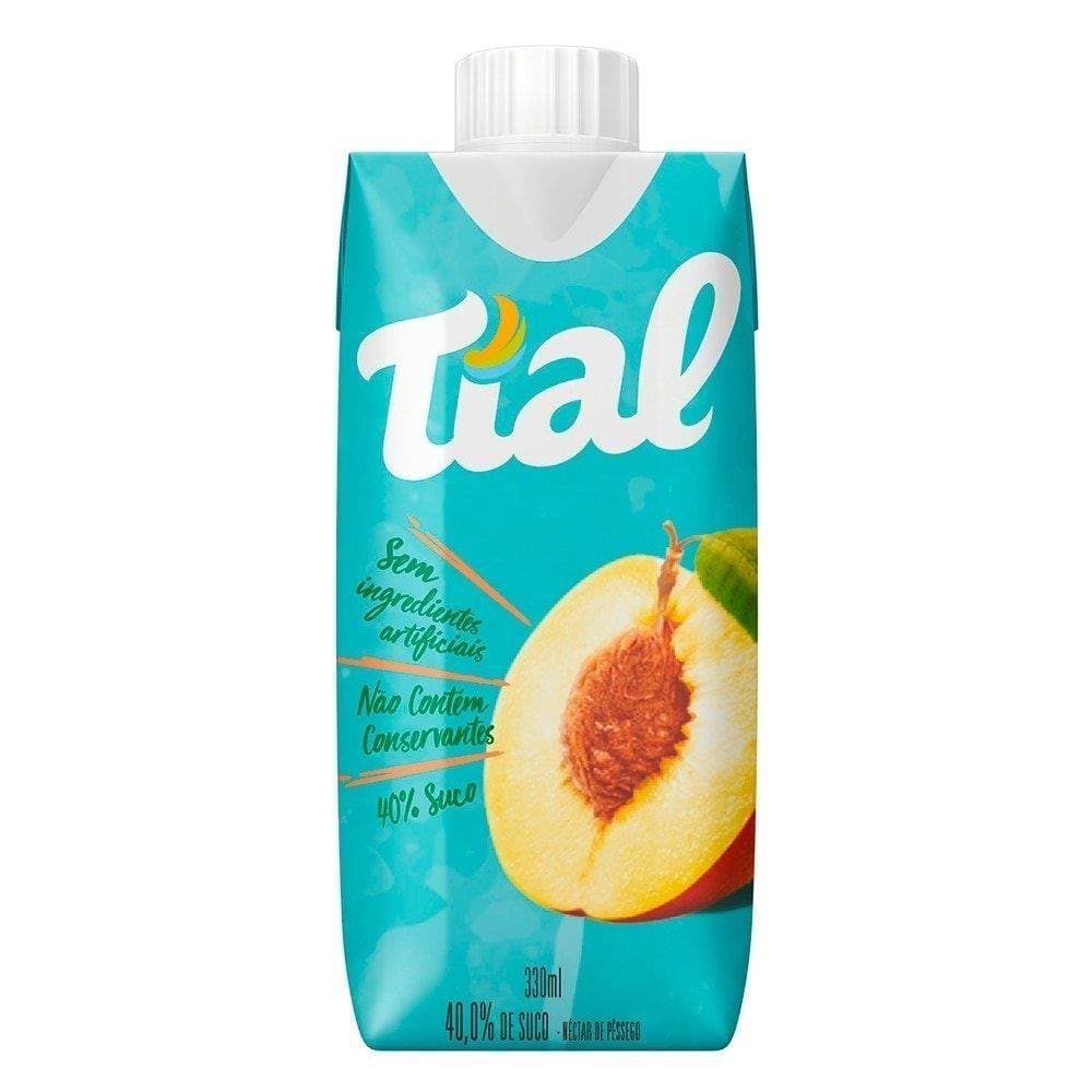 Suco Tial Néctar de Pêssego 330ml Embalagem com 12 Unidades