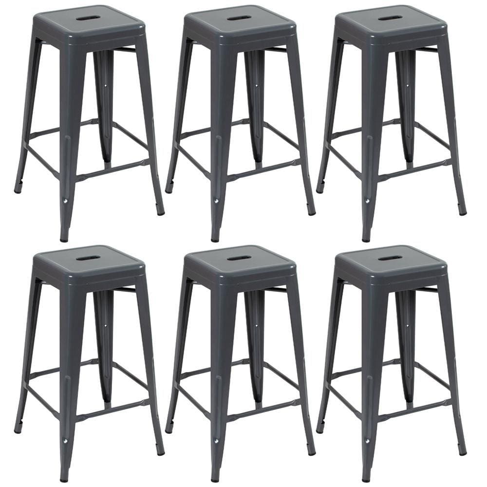 KIT - 6 x banquetas altas Iron Tolix - 76 cm -