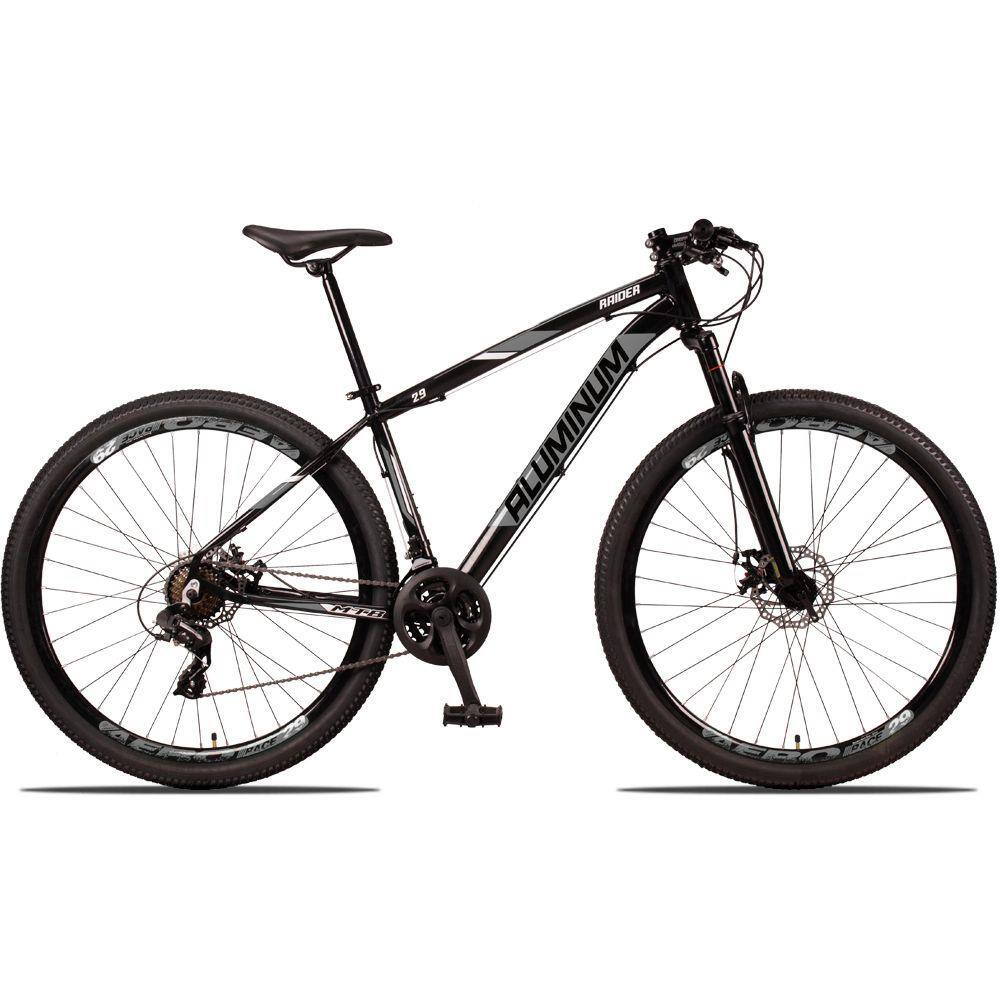 Bicicleta Raider Aluminum Disc M Aro 29 Susp. Dianteira 24 Marchas - Grafite