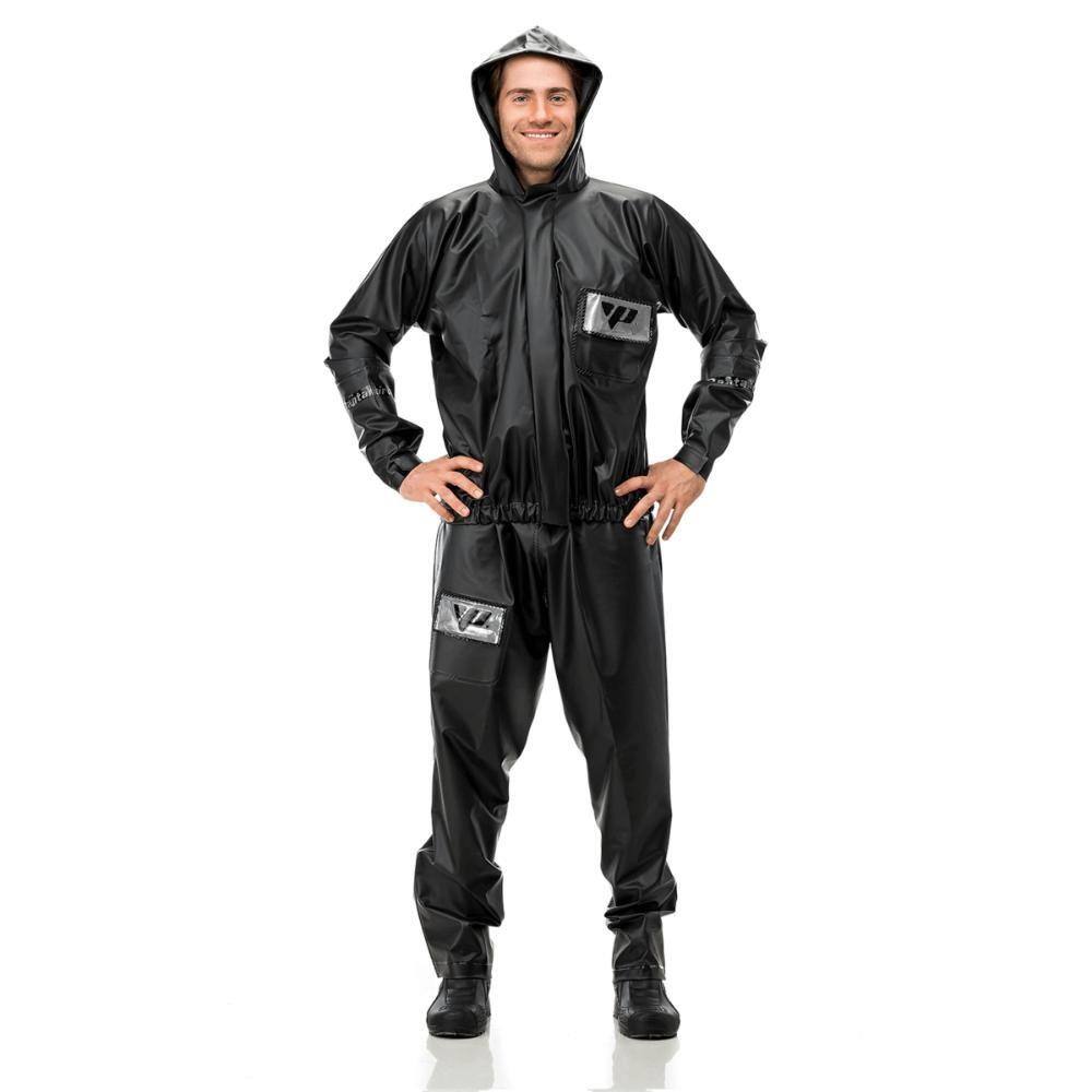 Conjunto Capa de Chuva Moto Pvc Premium Com Capuz Pantaneiro