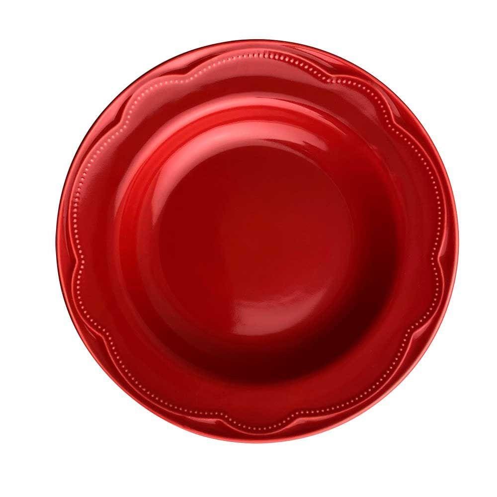 Prato Fundo Porcelana Vermelho Cottage Germer