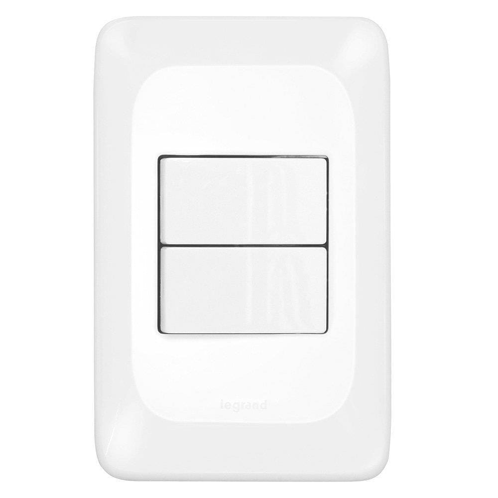 Interruptor Pial Pop 2 Tecla com Placa 4X2