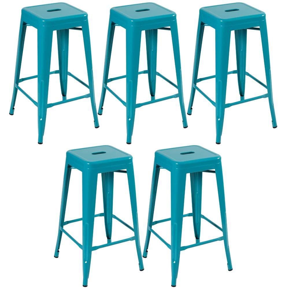 KIT - 5 x banquetas altas Iron Tolix - 76 cm -