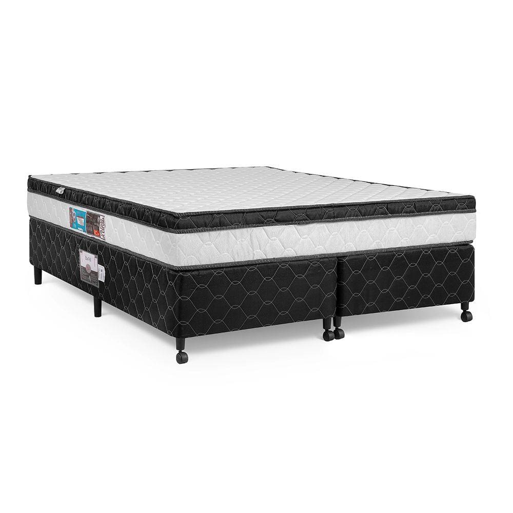 Cama Box + Colchão Castor Queen Mont blanc One Face D45 158x198x52cm