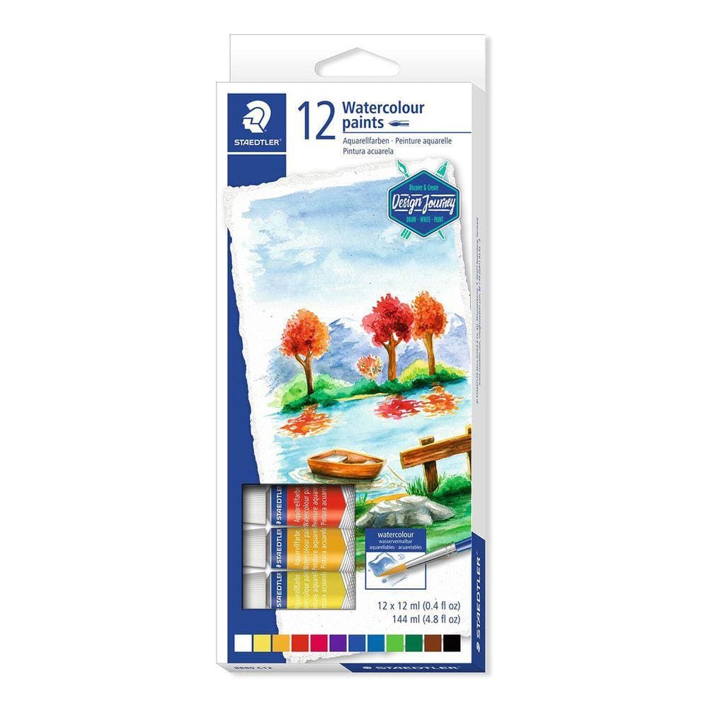 Estojo de Tinta Aquarela Staedtler com 12 Cores