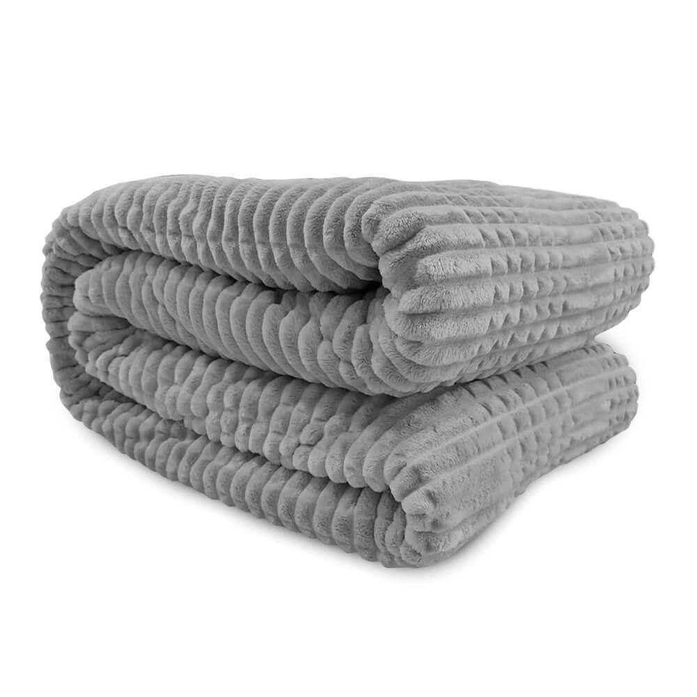 Cobertor De Microfibra Queen Mont Blanc - Andreza Cinza