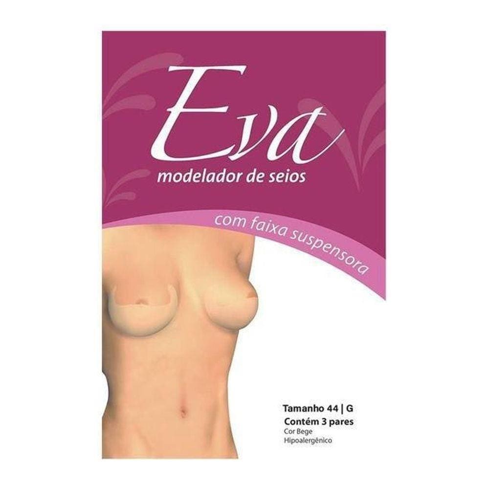 Modelador De Seios Com Faixa Suspensora 3 Pares Eva 44/G