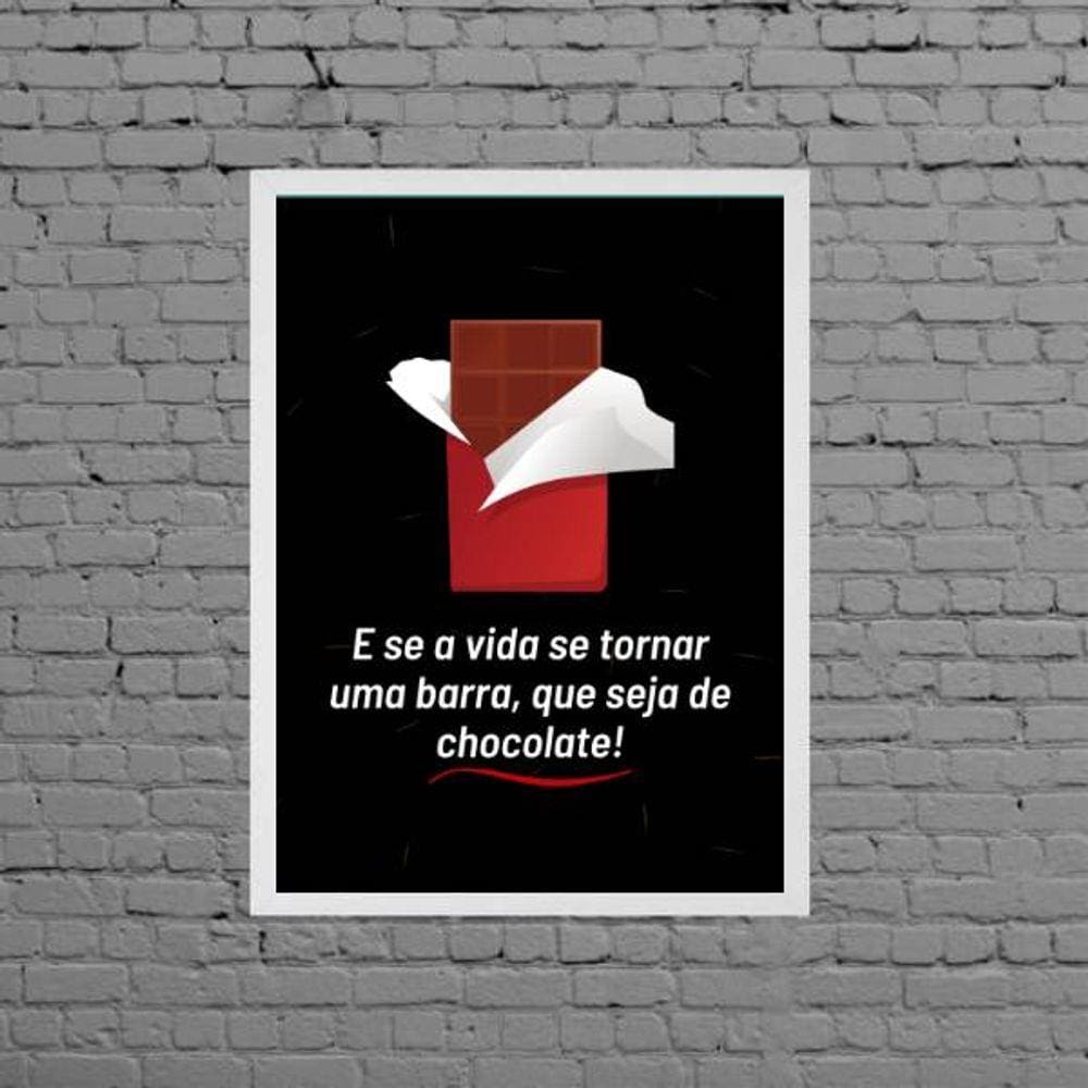 Quadro Decorativo Barra De Chocolate 45x34cm