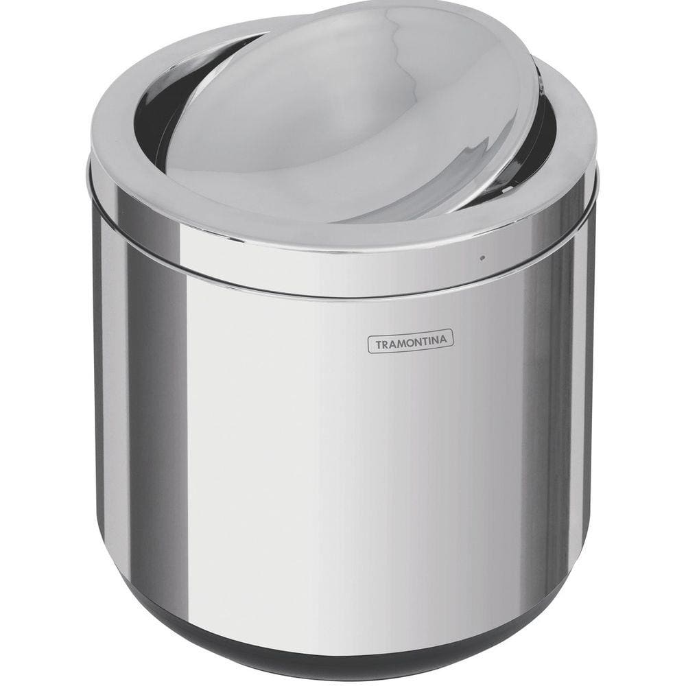 Lixeira Inox Com Tampa Basculante 7 Litros Tramontina