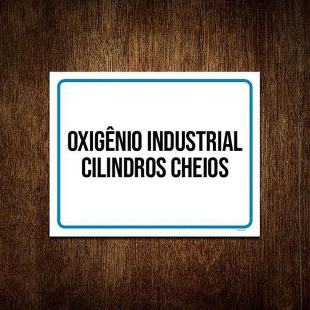 Placa Oxigênio Industrial Cilindros Cheios 18X23
