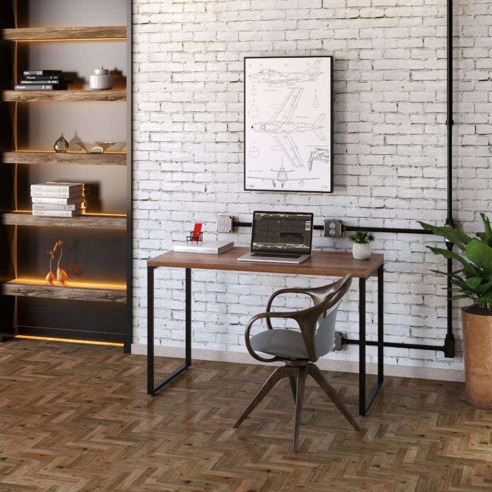 Mesa de Escritório Kuadra Nogal 120 cm