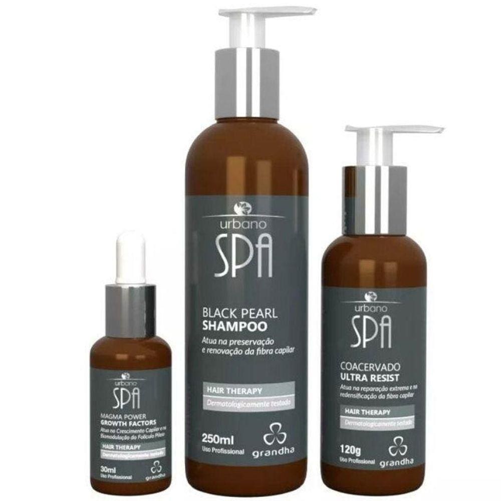 Kit Grandha Spa Black Coacervado E Magma Power