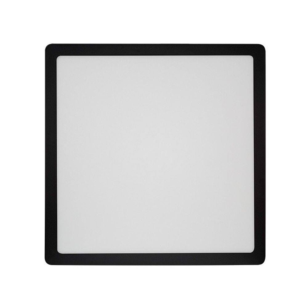 Painel de Led Blumenau Quadrado de Sobrepor 24W Bivolt Preto 4100K Luz Neutra