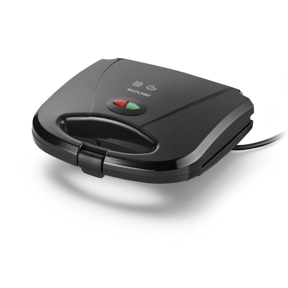 Sanduicheira MiniGrill chapa Antiaderente dupla 127V 750W Multilaser preta - CE043