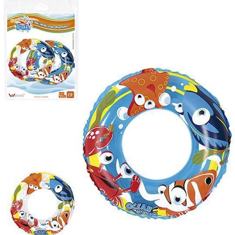 Boia Inflável Redonda 50Cm Com Estampa Wellmix