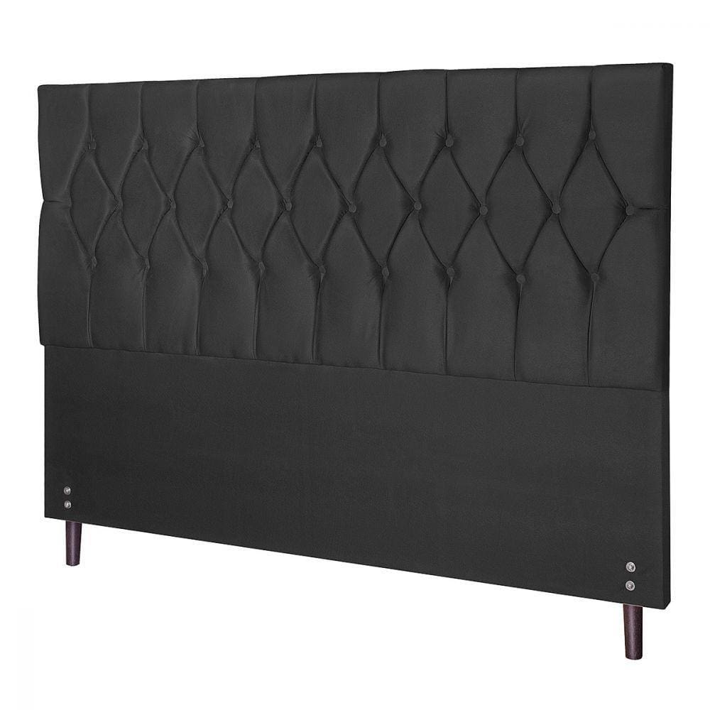 Cabeceira Casal King Jbe Madri 195cm Preto Cama Box 193cm