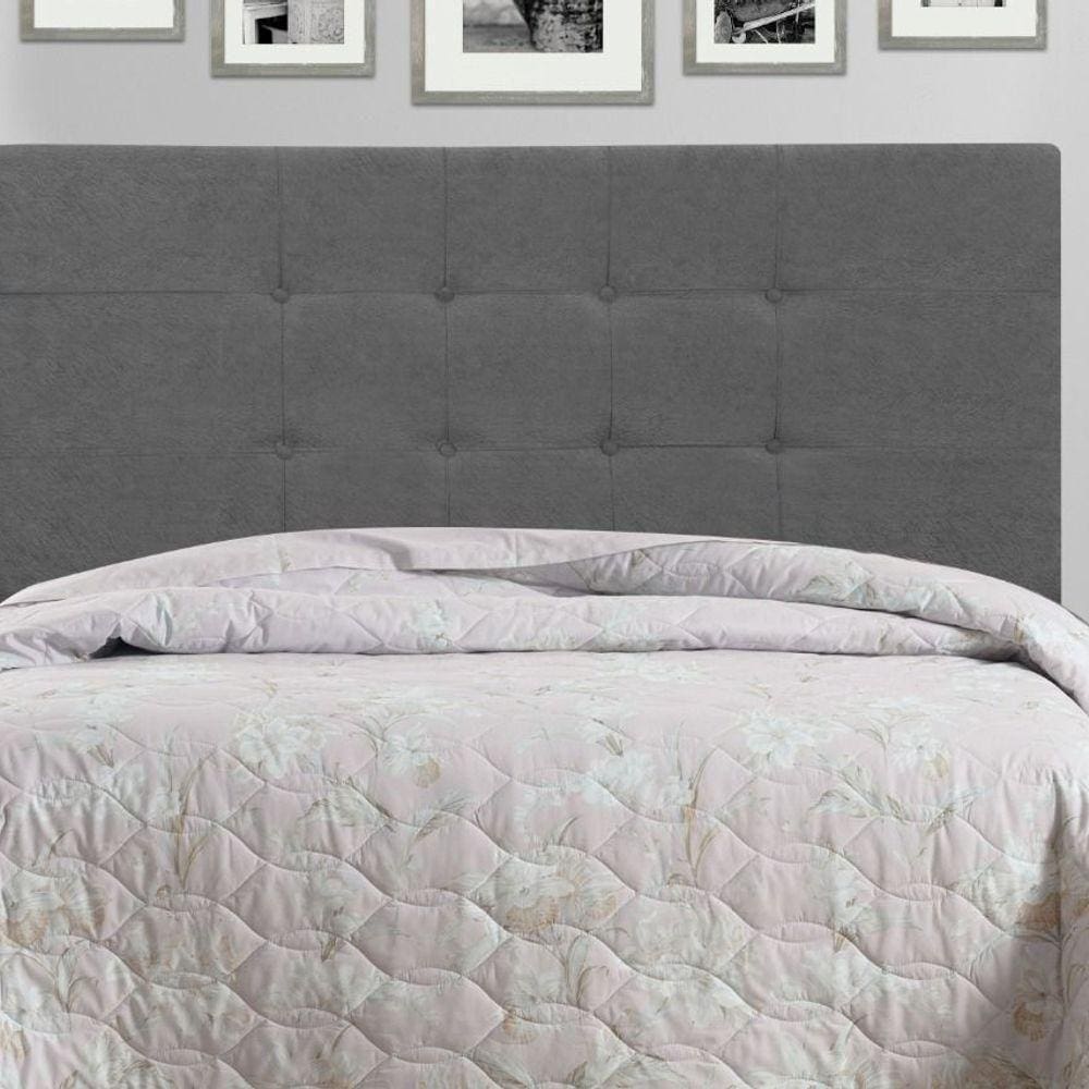Cabeceira Solteiro Jbe Barcelona 94cm Cinza Cama Box 88cm