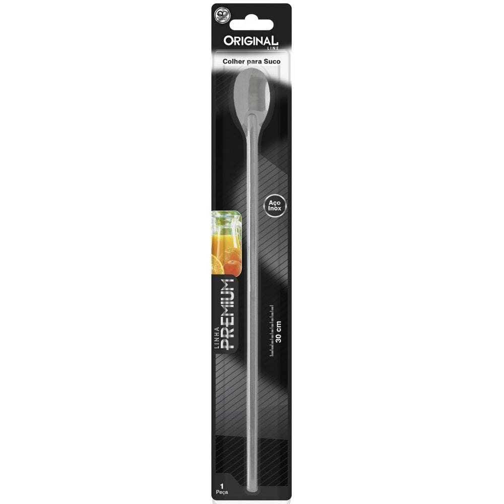 Colher para Mexer Suco 30cm Inox Premium - Colher Longa Bailarina